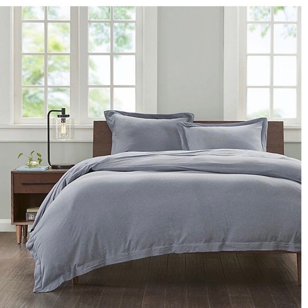 NWT Ink + Ivy Cotton Jersey Knit Twin Duvet Set